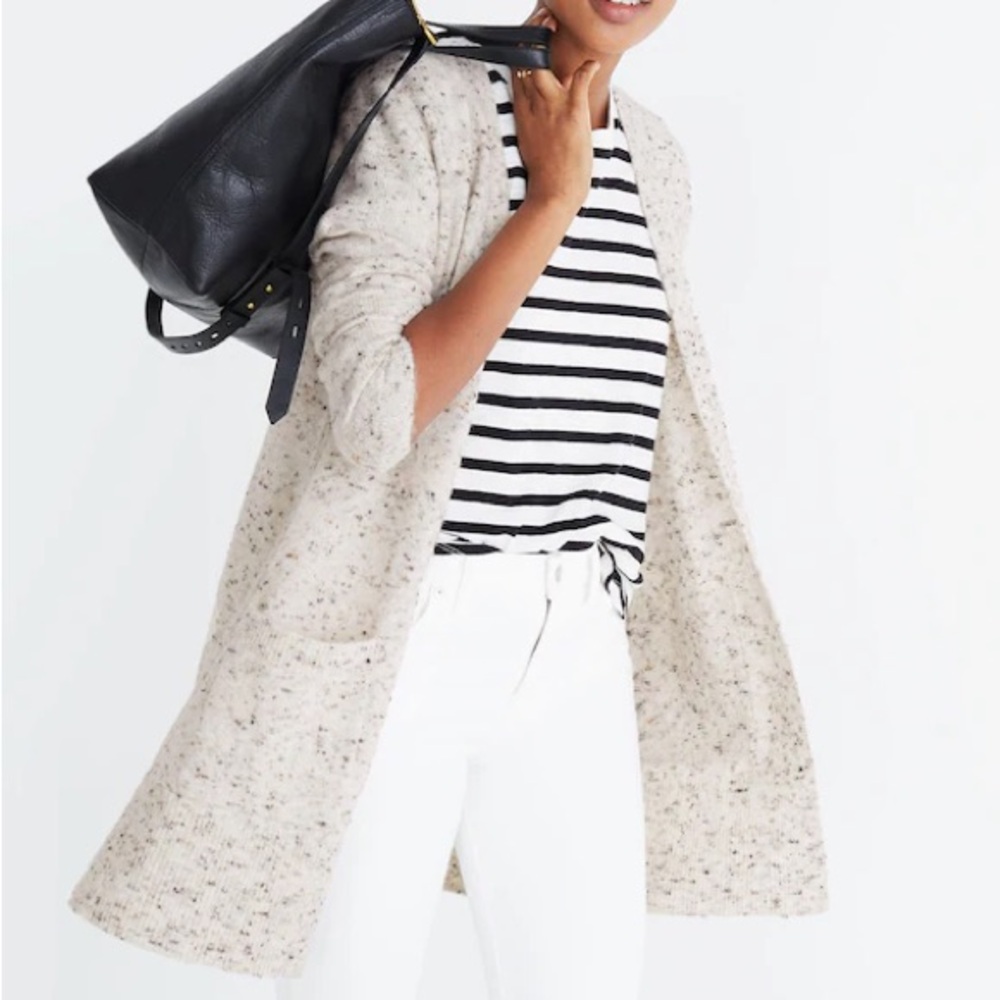 Madewell Donegal Kent Cardigan Sweater - Cozy Cream Speckled Women's - Size XXS
